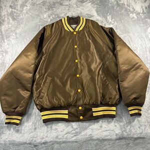 Wyoming brown and yellow vintage 90s bomber jacket